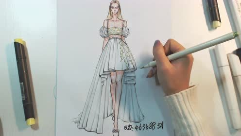 服裝設(shè)計(jì)零基礎(chǔ)入門(mén) 碎花裙上色技巧與基本畫(huà)法詳解